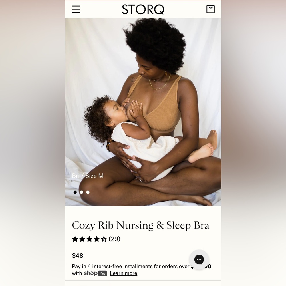 Storq Cozy Rib Nursing & Sleep Bra - BNWT